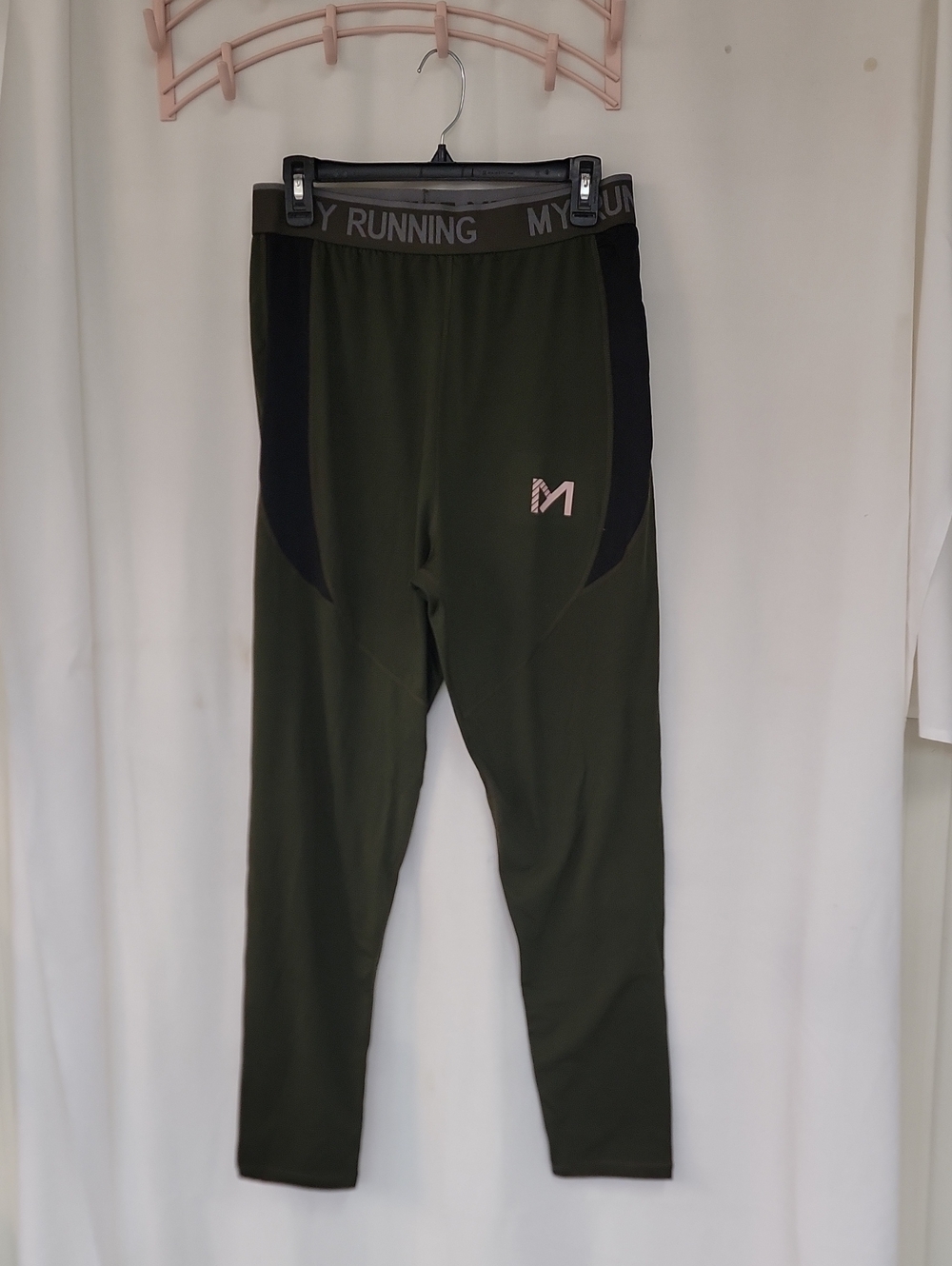 Men's Olive Green MY RUNNING Performance Joggers
